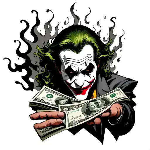 Joker Burning Money
