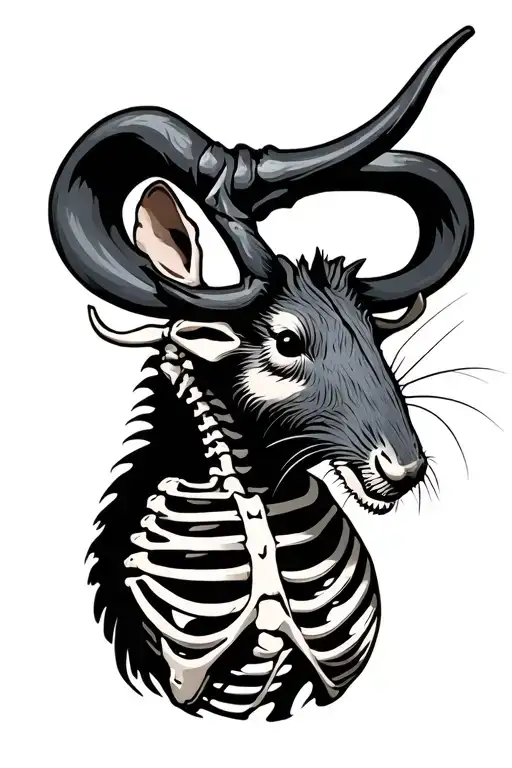 Ox And Rat Skeleton