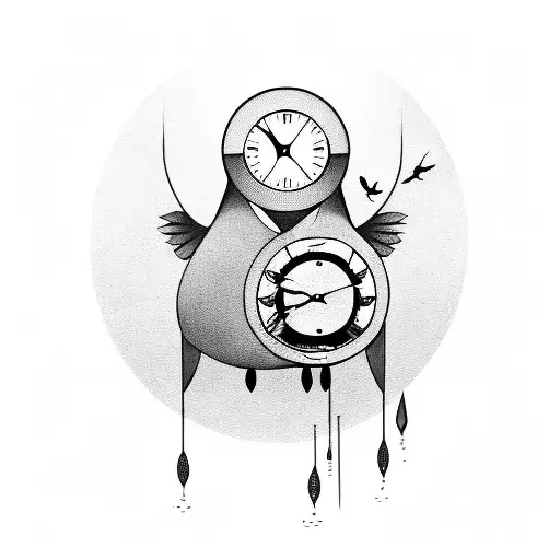 Bird With Clock