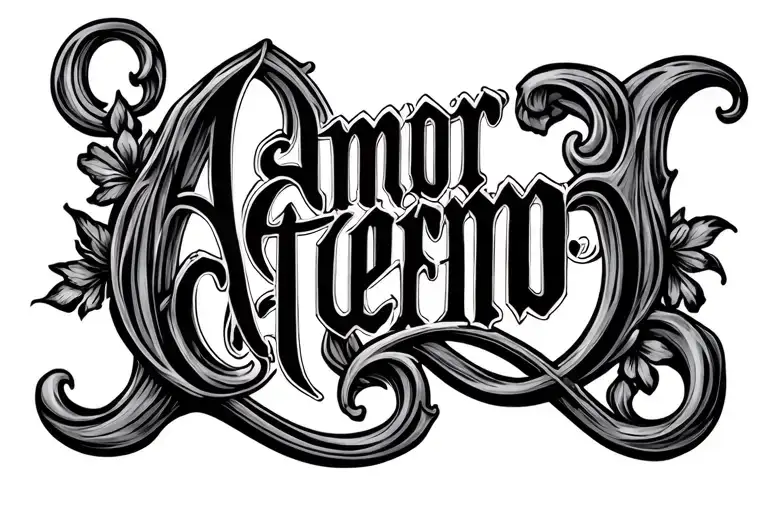 Amor Eterno Lettering In Victorian Font