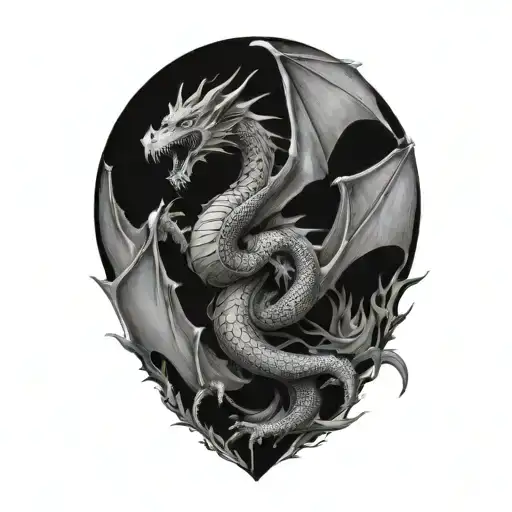 Many Dragons Flying Top View