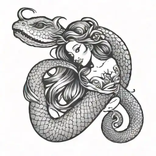 Mermaid With Snake