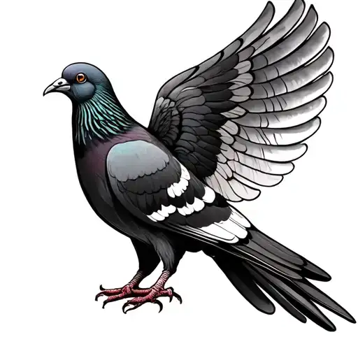Pigeon Wing Tattoo