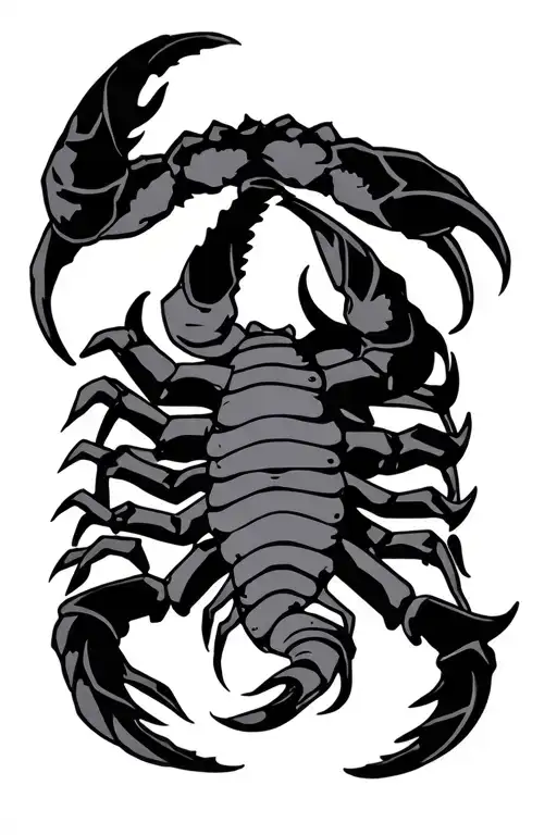 Scorpio Pisces Sign Mixed Tattoo Design Combining Elements