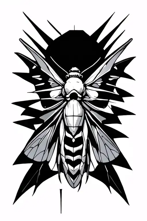Death Moth Geometric Design