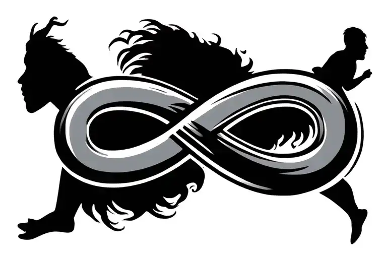 Runner On Infinity Symbol