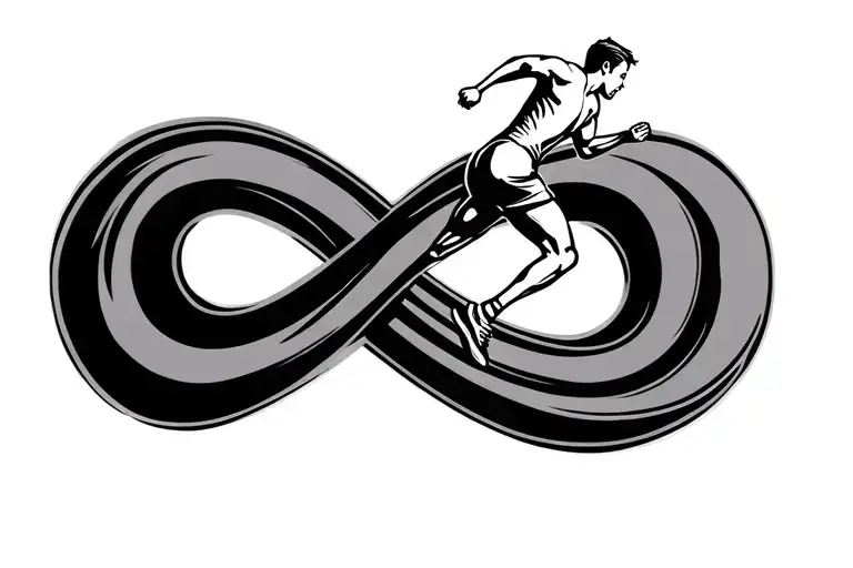 Runner On Infinity Symbol