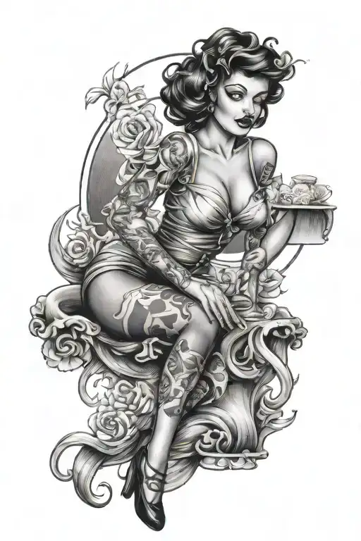 Dark Romance Pin Up Girl