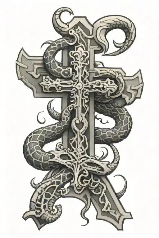 Cross And Scorpio Zodiac Sign