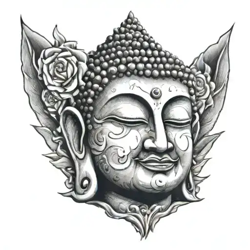 Buddha Face Stomach Piece