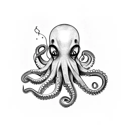 Octopus Sailor Tattoo Holding Chopsticks