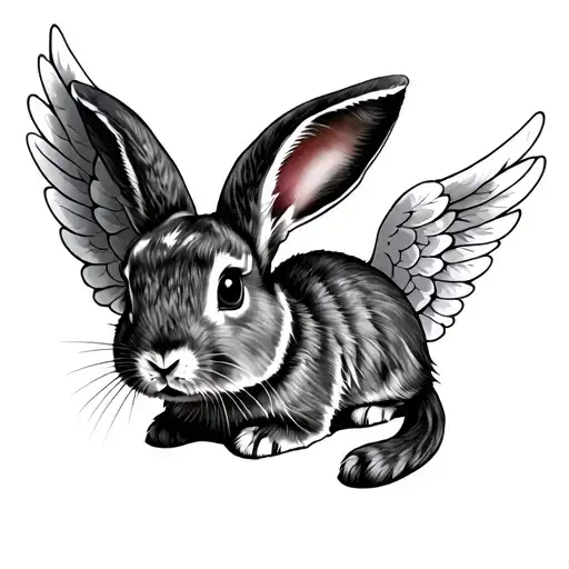 Rabbit With Angel Wings