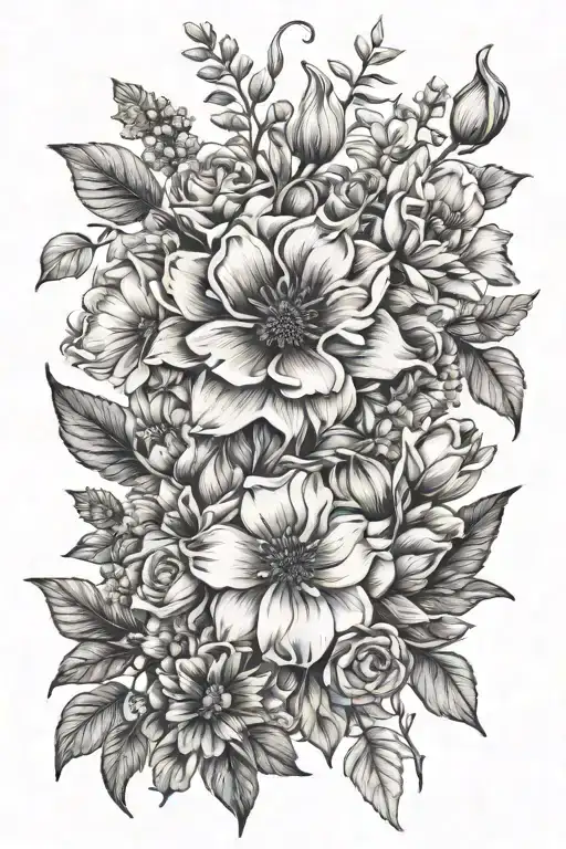 Birth Flower Bouquet June July October And September