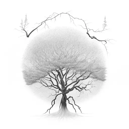 Tree Branch Into Lightning