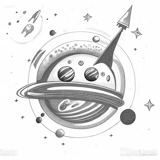 Astronout Floating In Space Looking At The Galaxy