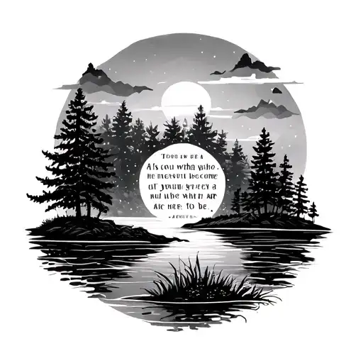 Nature Fine Line With Words About Becoming Who You Are Meant To Be