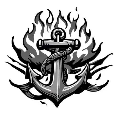 Boat Anchor With Fire