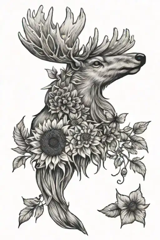 Fox Moose Sunflower