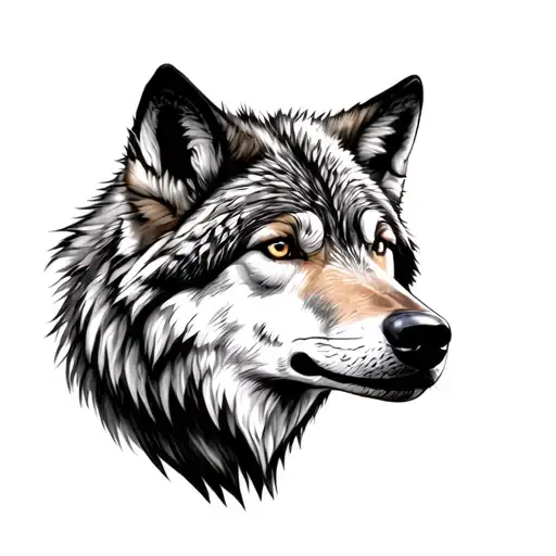 Wolf Realistic Portrait