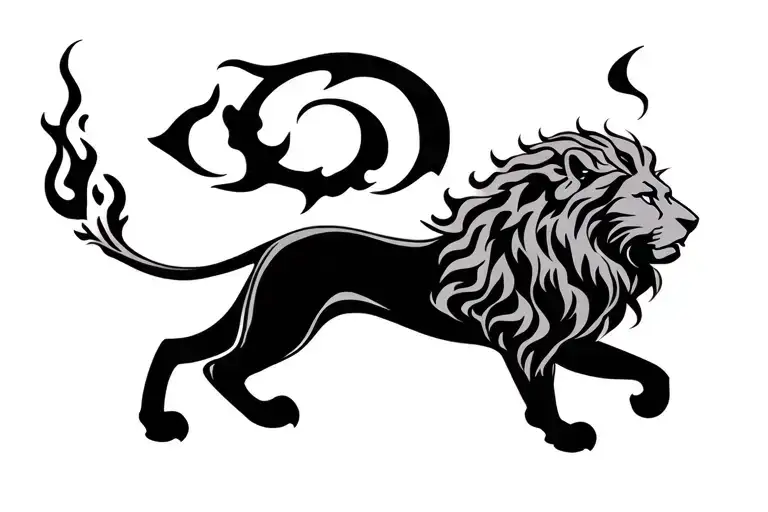 Zodiac Leo With Fire Element Sign Incorporated Symbolizing