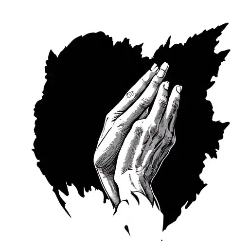 Bible Verse With Pray Hands