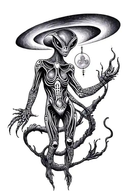 Alien Abduction Henna