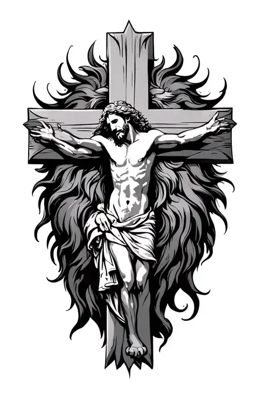 Cross Jesus Christ Lion Strength