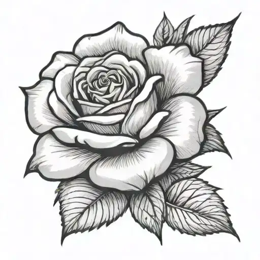 Small Rose Tattoo Showcasing