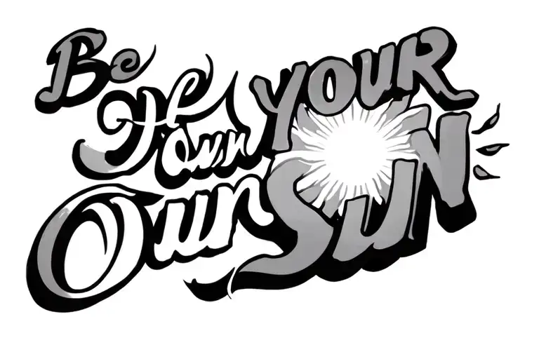 Text Be Your Own Sun