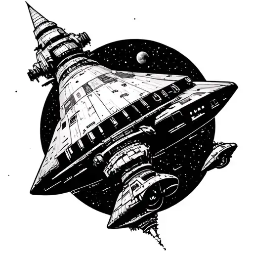 Create An Alien Spaceship Taking Off Into Space