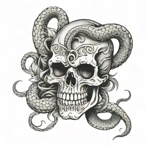 Skull And Snake Wrapping