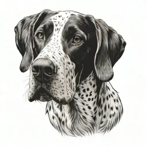 English Pointer Dog Pointing