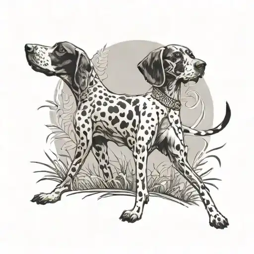 English Pointer Dog And Pheasant