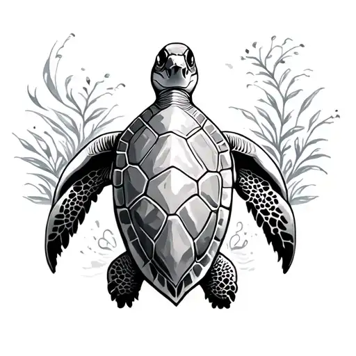 Bouslate With Sea Turtle Drawing Light