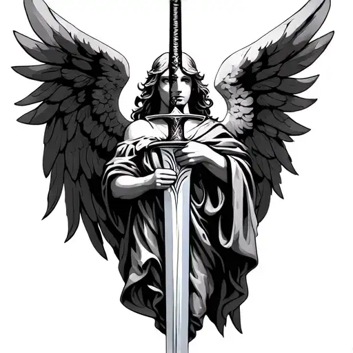 Angel Holding Sword