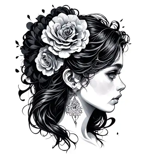 Girl Line Sigilism Dark