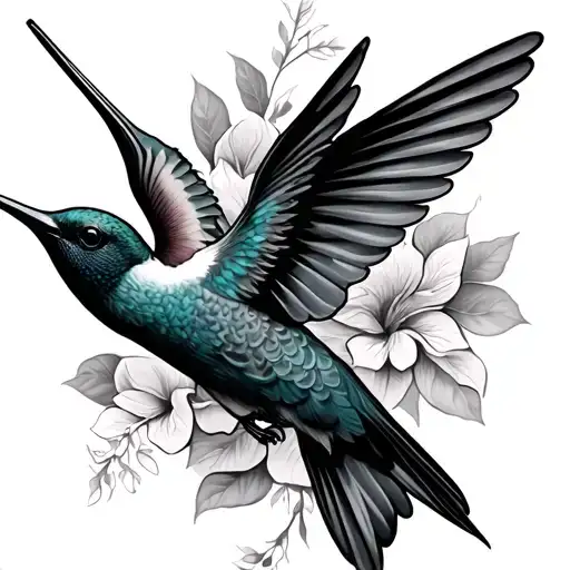 Humming Bird And Calf