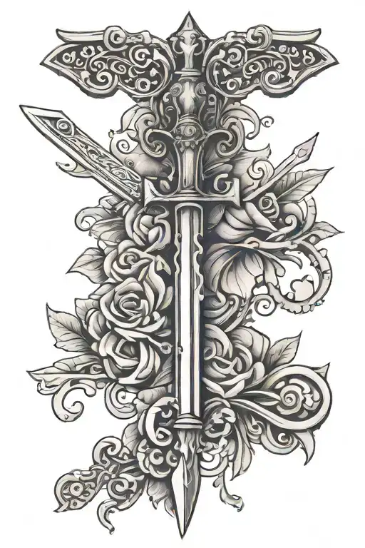 A French Style Key With A Sword In The Shape