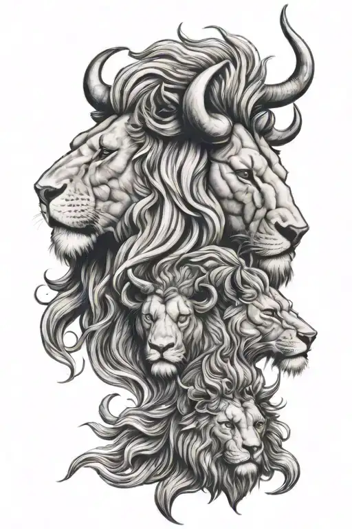 Taurus And Lion Head