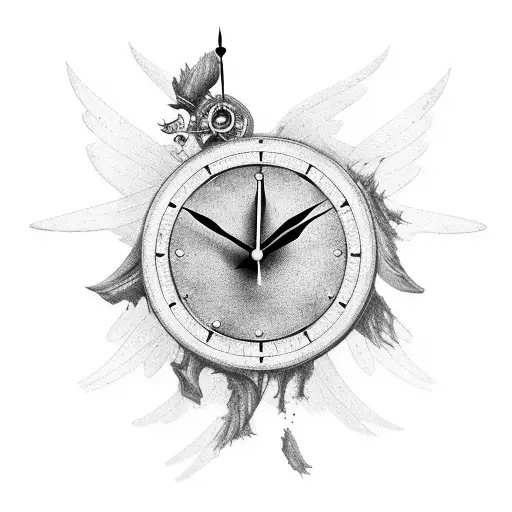Clock With Wings Dying