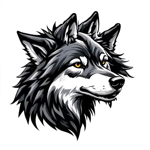 Wolf Head And Wolfs Team