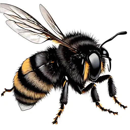 Black And White Bumble Bee