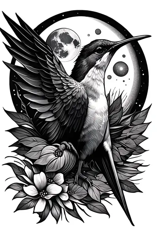 Colibri And Moon And Sun