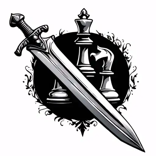 Sword Integrated With King Chess Piece