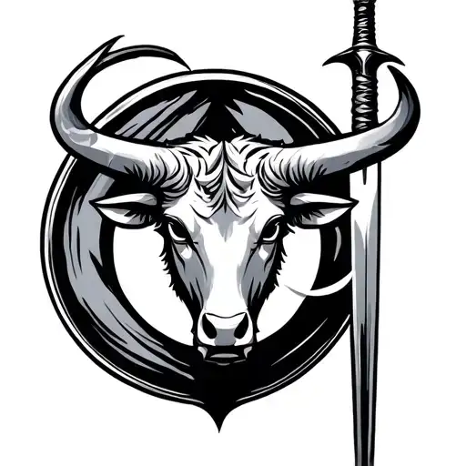 Taurus Sign And Sword