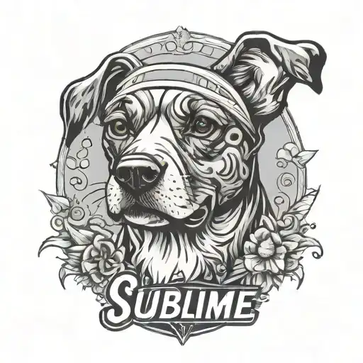 Sublime Logo Mixed With Name Sunny For A Dog