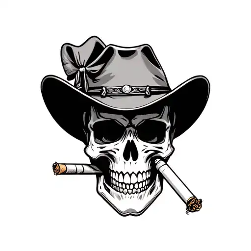 Cowboy Skull Cigarette