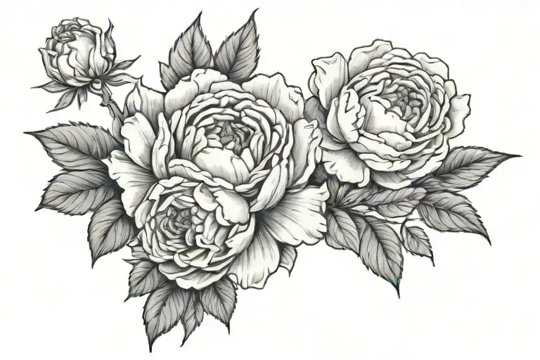 Rose And Peony Flowers