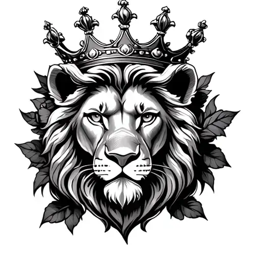 Lion Crown Rose Intertwined