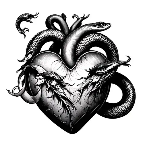 Asian-style Snake Heart